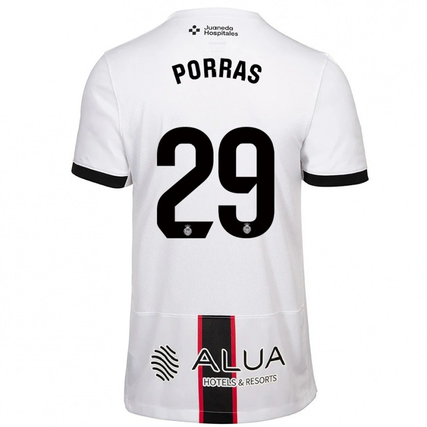 Danxen Dame Jordi Porras #29 Hvit Svart Bortetrøye Drakt Trøye 2025/26 Skjorter T-Skjorte