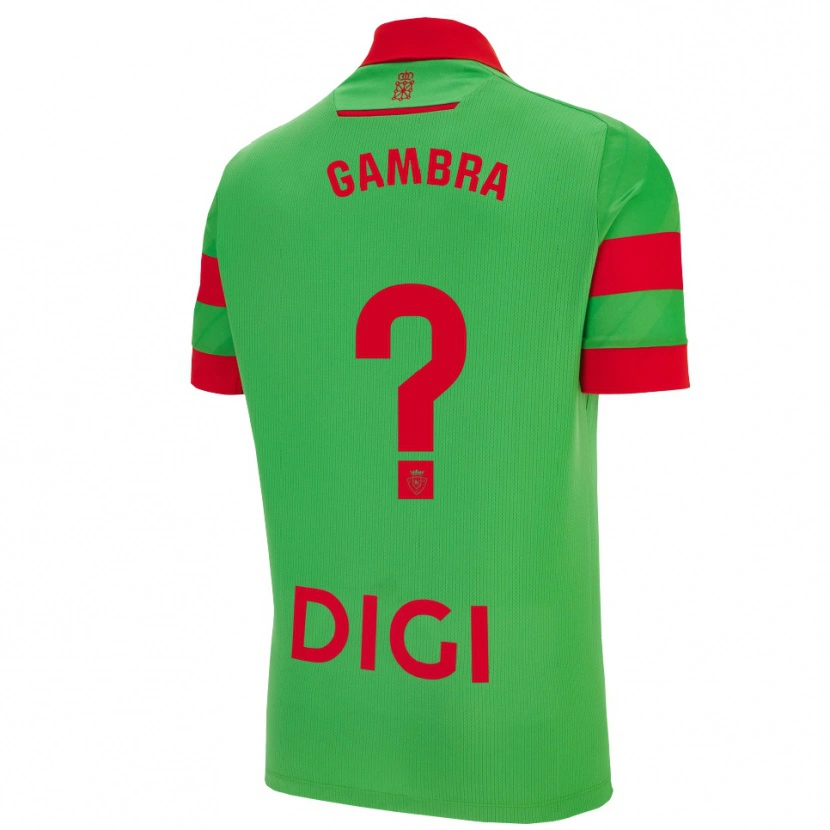 Danxen Dame Javi Gambra #0 Grønn Rød Bortetrøye Drakt Trøye 2025/26 Skjorter T-Skjorte