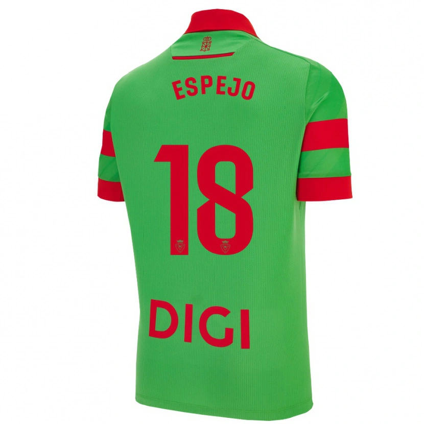 Danxen Dame Diego Espejo #18 Grønn Rød Bortetrøye Drakt Trøye 2025/26 Skjorter T-Skjorte