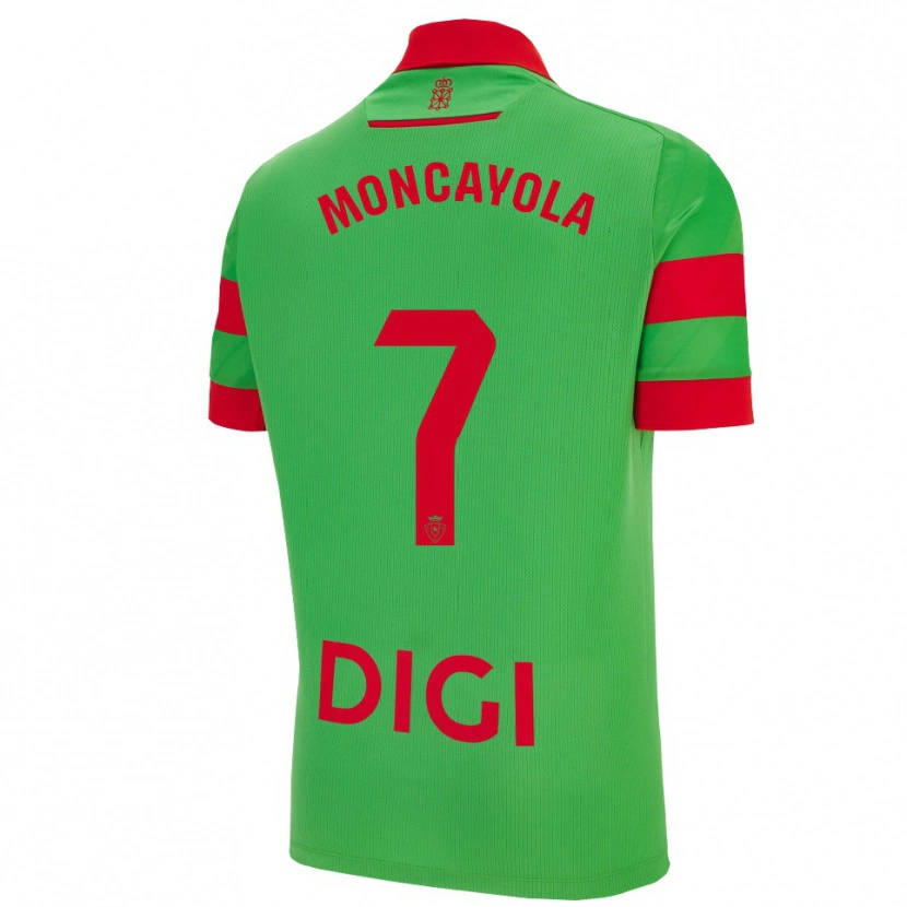 Danxen Dame Jon Moncayola #7 Grønn Rød Bortetrøye Drakt Trøye 2025/26 Skjorter T-Skjorte