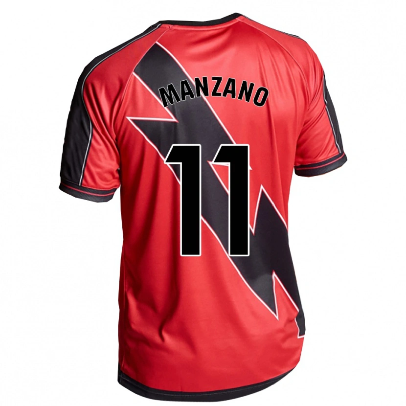 Danxen Dame Sergio Manzano #11 Rød Svart Bortetrøye Drakt Trøye 2025/26 Skjorter T-Skjorte
