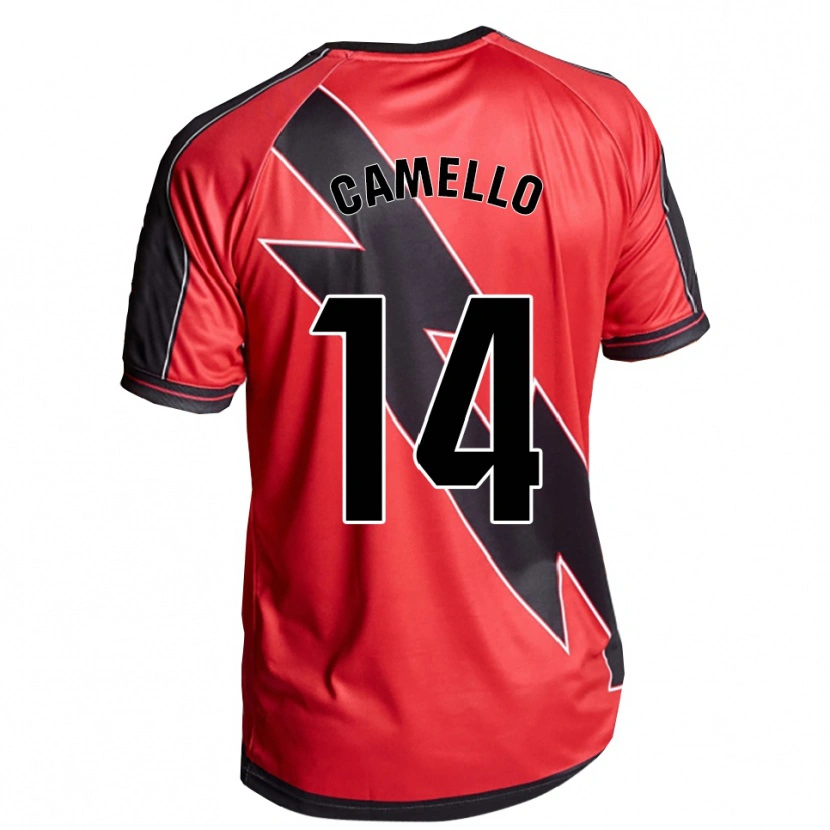 Danxen Dame Sergio Camello #14 Rød Svart Bortetrøye Drakt Trøye 2025/26 Skjorter T-Skjorte