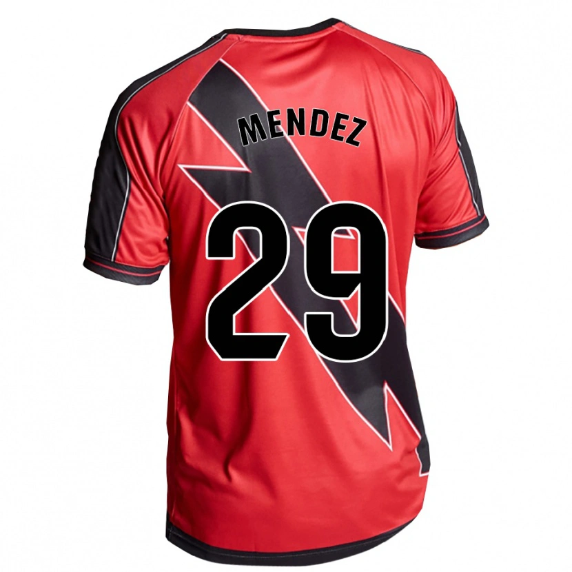 Danxen Dame Diego Méndez #29 Rød Svart Bortetrøye Drakt Trøye 2025/26 Skjorter T-Skjorte