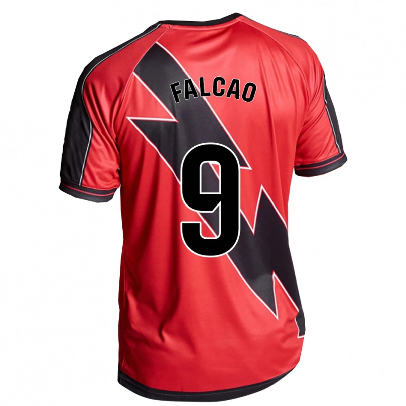 Danxen Dame Radamel Falcao #9 Rød Svart Bortetrøye Drakt Trøye 2025/26 Skjorter T-Skjorte