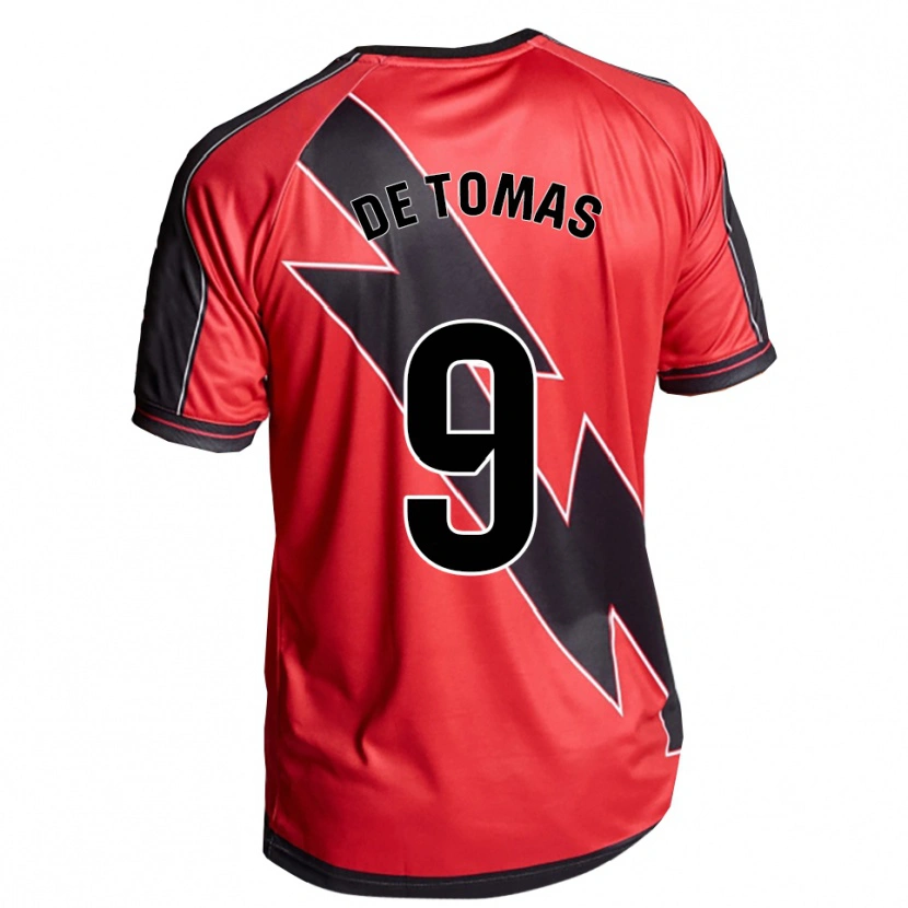 Danxen Dame Raúl De Tomás #9 Rød Svart Bortetrøye Drakt Trøye 2025/26 Skjorter T-Skjorte