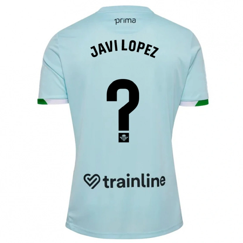 Danxen Dame Javi López #0 Lyseblå Grønn Bortetrøye Drakt Trøye 2025/26 Skjorter T-Skjorte