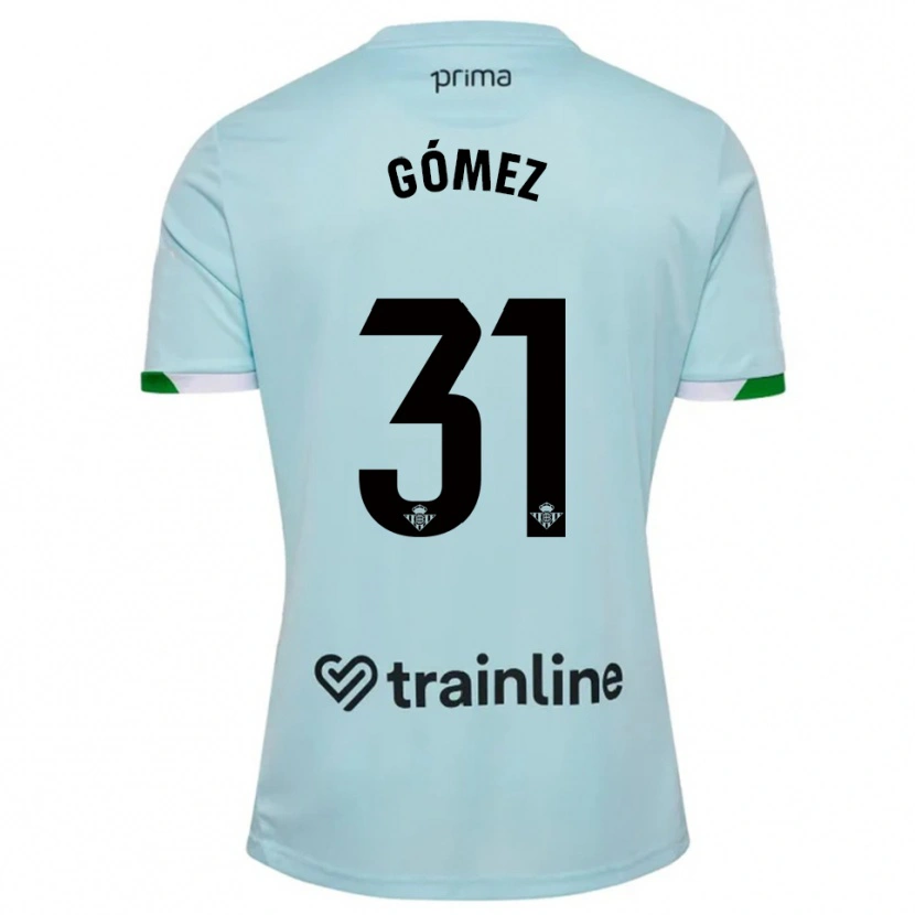 Danxen Dame Valentín Gómez #31 Lyseblå Grønn Bortetrøye Drakt Trøye 2025/26 Skjorter T-Skjorte