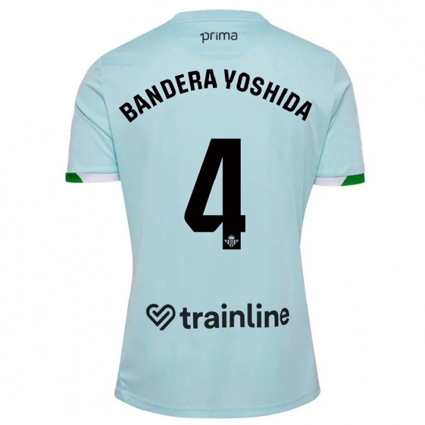 Danxen Dame Kenta Bandera Yoshida #4 Lyseblå Grønn Bortetrøye Drakt Trøye 2025/26 Skjorter T-Skjorte