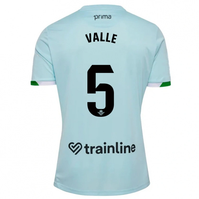Danxen Dame María Valle López #5 Lyseblå Grønn Bortetrøye Drakt Trøye 2025/26 Skjorter T-Skjorte