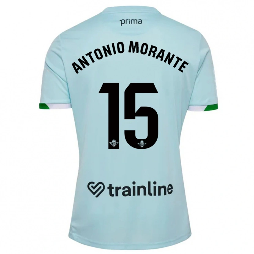 Danxen Dame José Antonio Morante #15 Lyseblå Grønn Bortetrøye Drakt Trøye 2025/26 Skjorter T-Skjorte