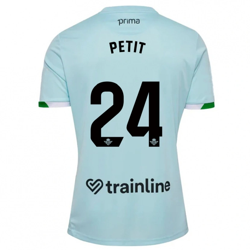 Danxen Dame Gonzalo Petit #24 Lyseblå Grønn Bortetrøye Drakt Trøye 2025/26 Skjorter T-Skjorte
