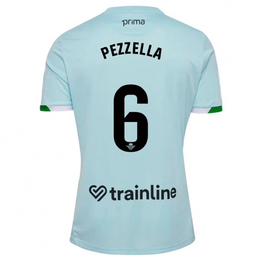 Danxen Dame German Pezzella #6 Lyseblå Grønn Bortetrøye Drakt Trøye 2025/26 Skjorter T-Skjorte