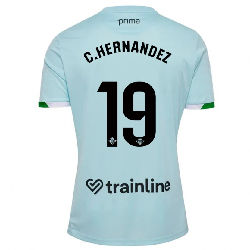 Danxen Dame Cucho Hernández #19 Lyseblå Grønn Bortetrøye Drakt Trøye 2025/26 Skjorter T-Skjorte