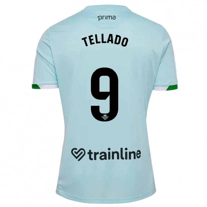 Danxen Dame Victor Tellado #9 Lyseblå Grønn Bortetrøye Drakt Trøye 2025/26 Skjorter T-Skjorte