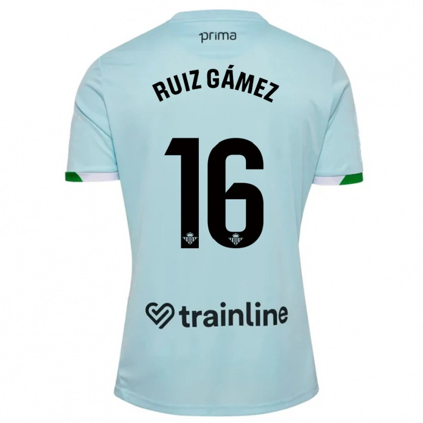 Danxen Dame María Ruiz Gámez #16 Lyseblå Grønn Bortetrøye Drakt Trøye 2025/26 Skjorter T-Skjorte