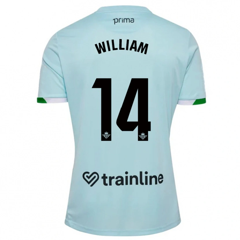 Danxen Dame William Carvalho #14 Lyseblå Grønn Bortetrøye Drakt Trøye 2025/26 Skjorter T-Skjorte