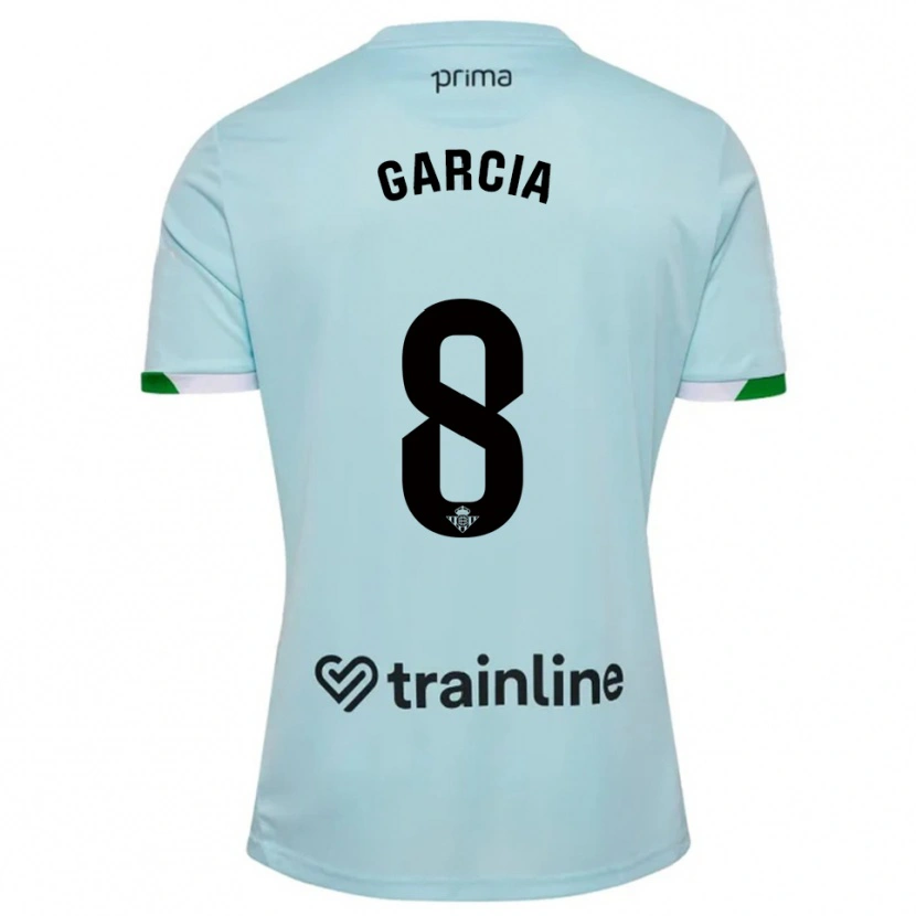 Danxen Dame Naima García #8 Lyseblå Grønn Bortetrøye Drakt Trøye 2025/26 Skjorter T-Skjorte