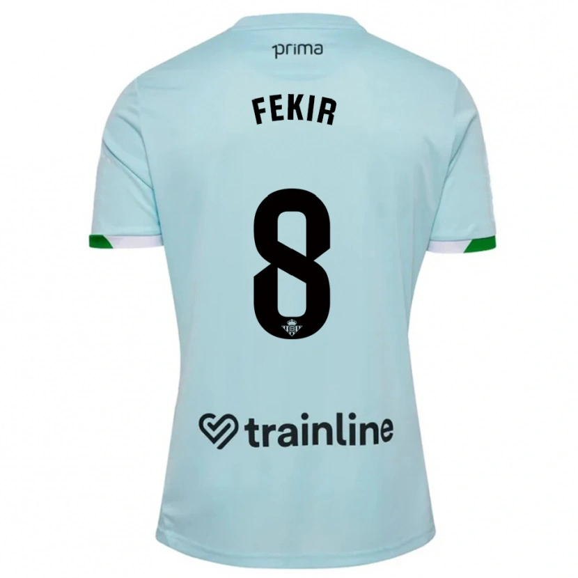 Danxen Dame Nabil Fekir #8 Lyseblå Grønn Bortetrøye Drakt Trøye 2025/26 Skjorter T-Skjorte