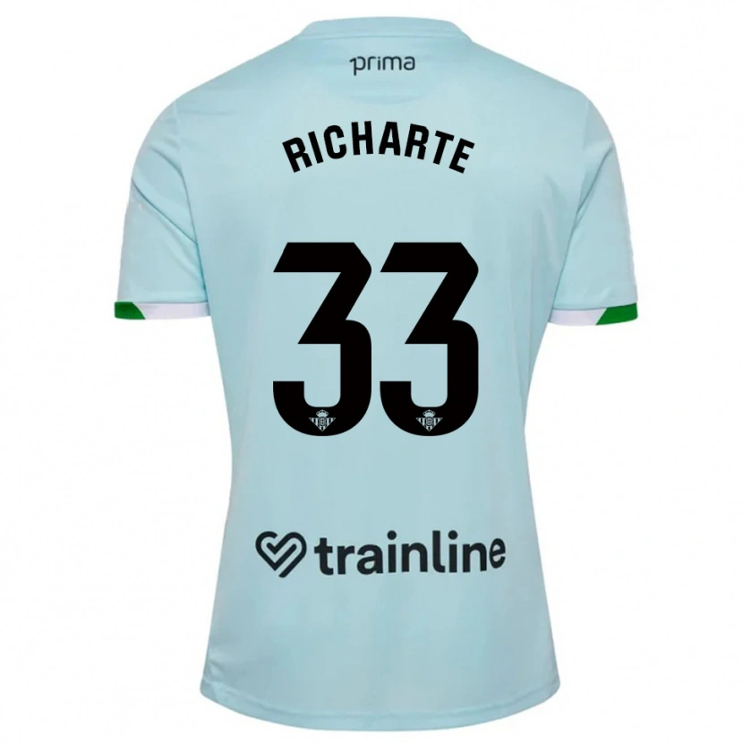 Danxen Dame Rubén Richarte #33 Lyseblå Grønn Bortetrøye Drakt Trøye 2025/26 Skjorter T-Skjorte