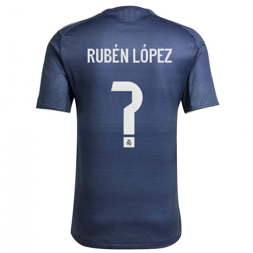Danxen Dame Rubén López #0 Marineblå Sølv Bortetrøye Drakt Trøye 2025/26 Skjorter T-Skjorte