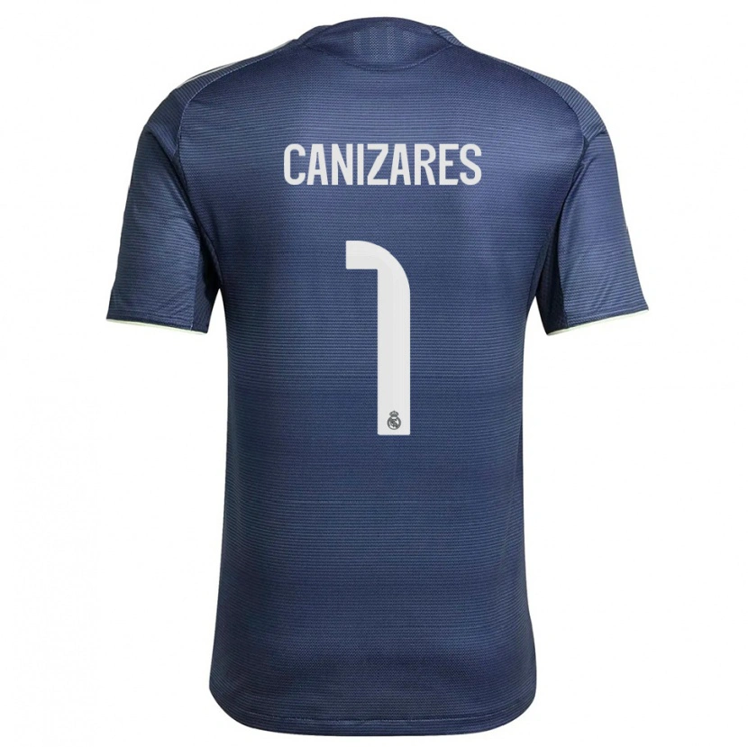 Danxen Dame Lucas Canizares #1 Marineblå Sølv Bortetrøye Drakt Trøye 2025/26 Skjorter T-Skjorte
