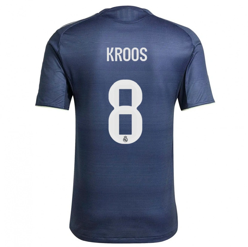 Danxen Dame Toni Kroos #8 Marineblå Sølv Bortetrøye Drakt Trøye 2025/26 Skjorter T-Skjorte