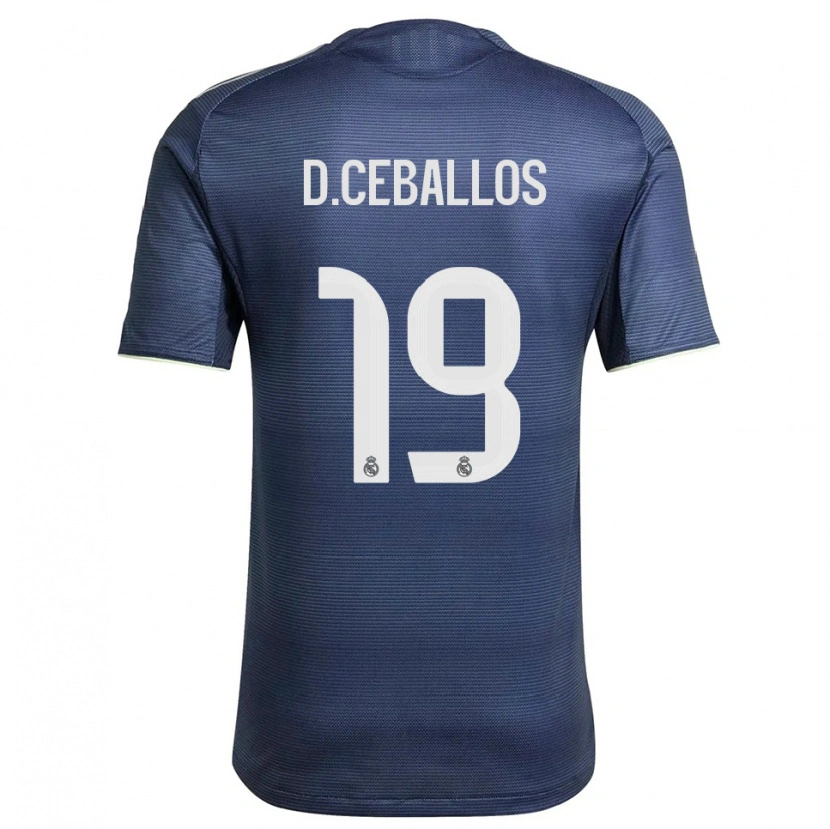 Danxen Dame Dani Ceballos #19 Marineblå Sølv Bortetrøye Drakt Trøye 2025/26 Skjorter T-Skjorte