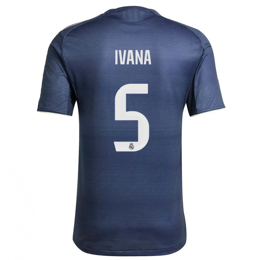 Danxen Dame Ivana Andres #5 Marineblå Sølv Bortetrøye Drakt Trøye 2025/26 Skjorter T-Skjorte