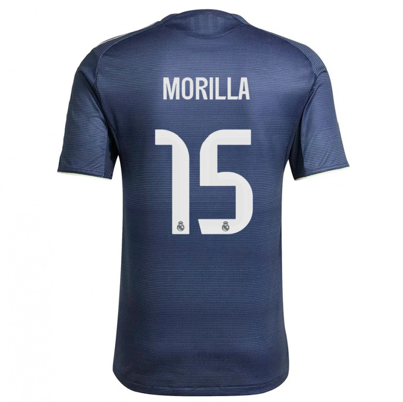 Danxen Dame Jairo Morilla #15 Marineblå Sølv Bortetrøye Drakt Trøye 2025/26 Skjorter T-Skjorte