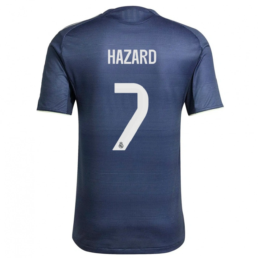Danxen Dame Eden Hazard #7 Marineblå Sølv Bortetrøye Drakt Trøye 2025/26 Skjorter T-Skjorte