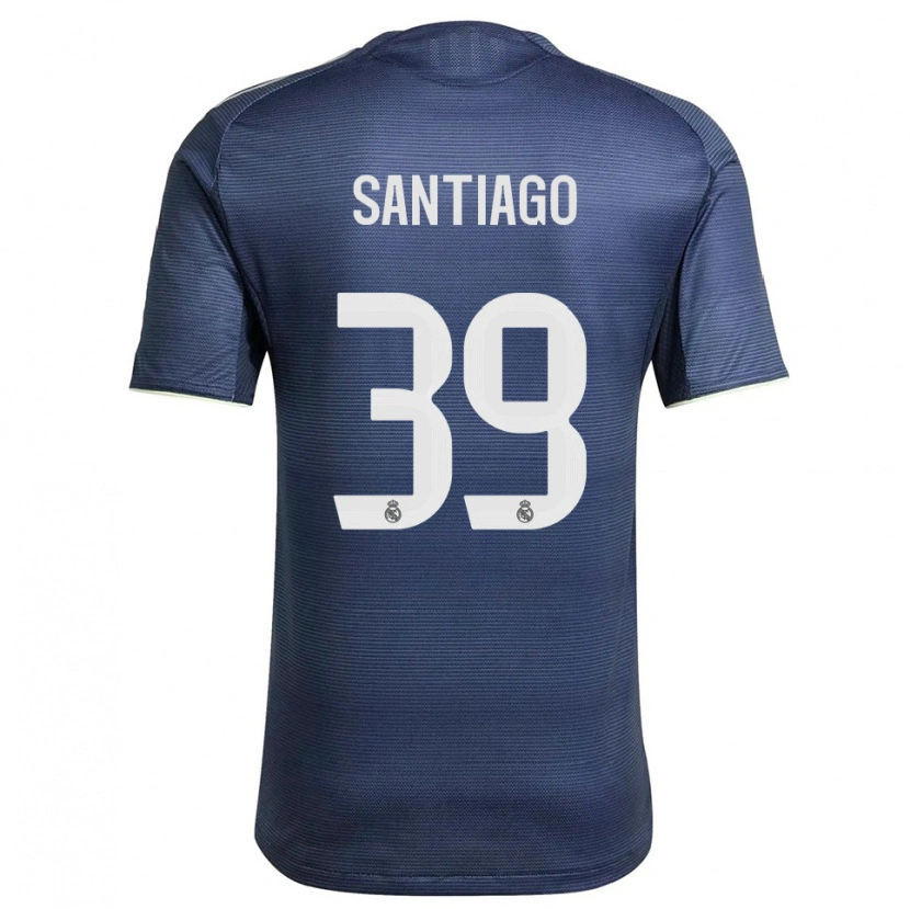 Danxen Dame Aimar Santiago #39 Marineblå Sølv Bortetrøye Drakt Trøye 2025/26 Skjorter T-Skjorte