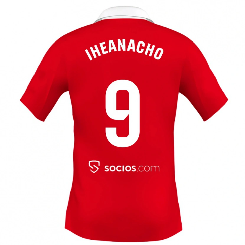 Danxen Dame Kelechi Iheanacho #9 Rød Hvit Grå Bortetrøye Drakt Trøye 2025/26 Skjorter T-Skjorte