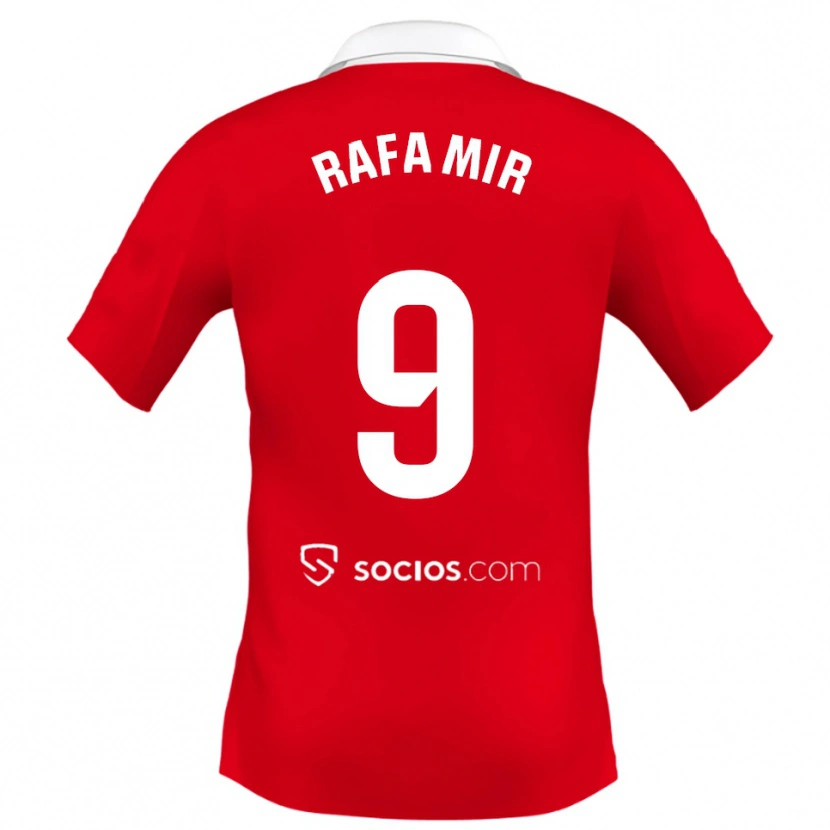 Danxen Dame Rafa Mir #9 Rød Hvit Grå Bortetrøye Drakt Trøye 2025/26 Skjorter T-Skjorte