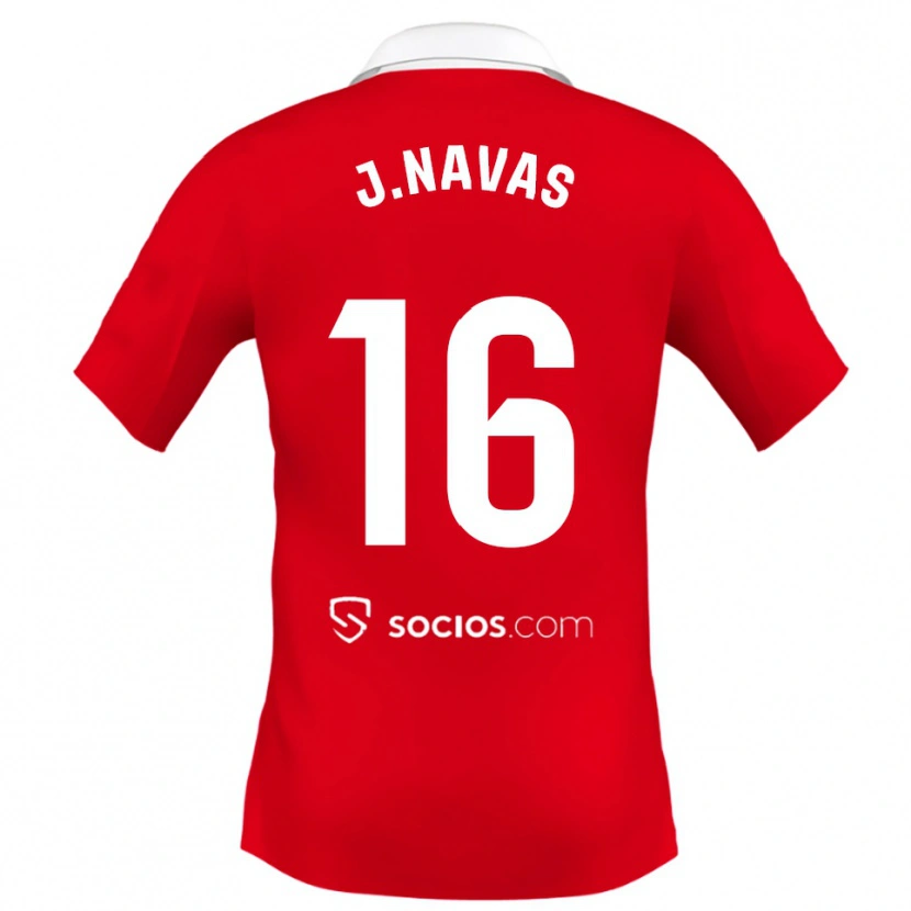 Danxen Dame Jesus Navas #16 Rød Hvit Grå Bortetrøye Drakt Trøye 2025/26 Skjorter T-Skjorte