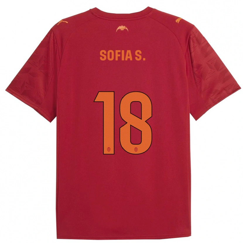 Danxen Dame Sofia Silva #18 Rød Oransje Bortetrøye Drakt Trøye 2025/26 Skjorter T-Skjorte