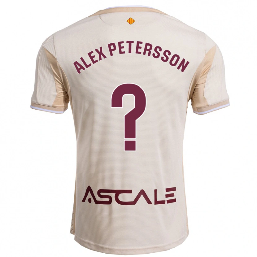 Danxen Dame Max Alex Petersson #0 Off-White Burgunder Bortetrøye Drakt Trøye 2025/26 Skjorter T-Skjorte