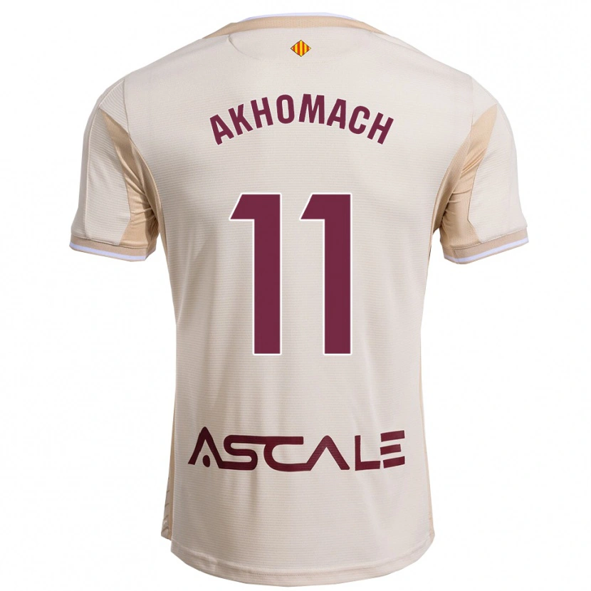 Danxen Dame Ilias Akhomach #11 Off-White Burgunder Bortetrøye Drakt Trøye 2025/26 Skjorter T-Skjorte