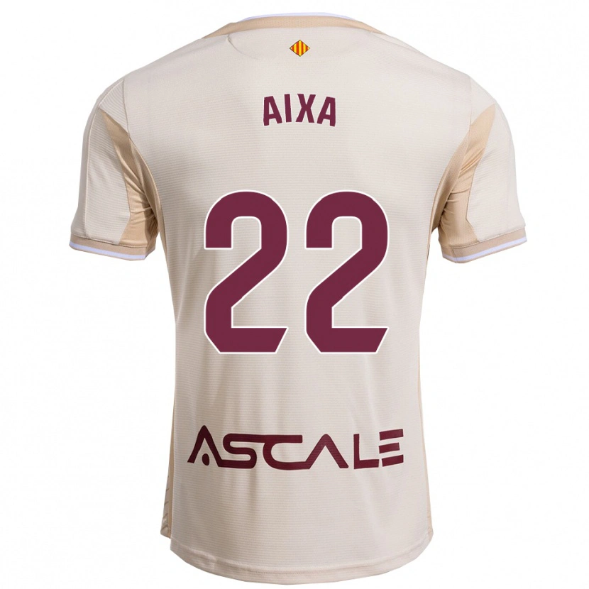 Danxen Dame Aixa Salvador García #22 Off-White Burgunder Bortetrøye Drakt Trøye 2025/26 Skjorter T-Skjorte