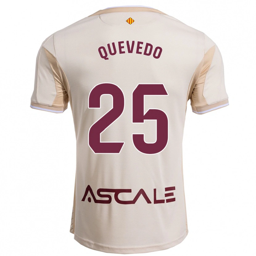 Danxen Dame Alex Quevedo #25 Off-White Burgunder Bortetrøye Drakt Trøye 2025/26 Skjorter T-Skjorte