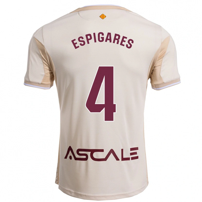 Danxen Dame Antonio Espigares #4 Off-White Burgunder Bortetrøye Drakt Trøye 2025/26 Skjorter T-Skjorte
