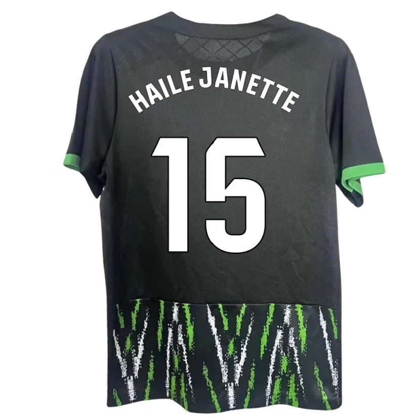 Danxen Dame Haile Janette Pereira Richards #15 Svart Grønn Bortetrøye Drakt Trøye 2025/26 Skjorter T-Skjorte