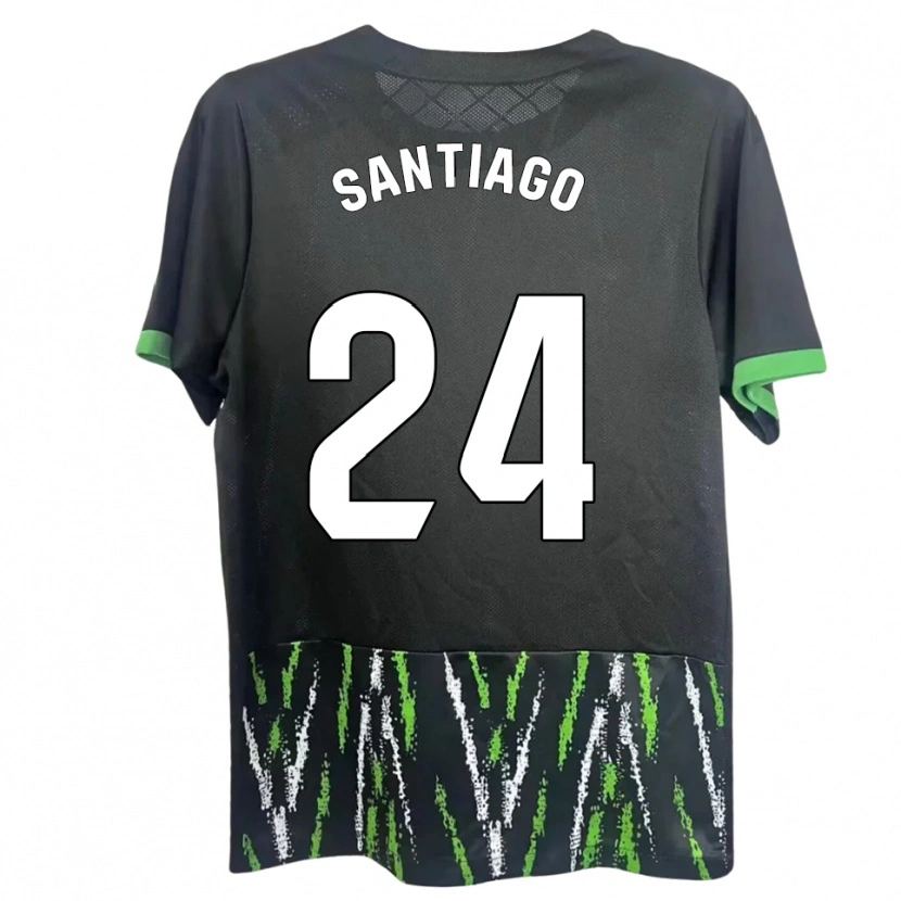 Danxen Dame Yago Santiago #24 Svart Grønn Bortetrøye Drakt Trøye 2025/26 Skjorter T-Skjorte