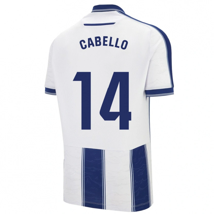Danxen Dame Jorge Cabello #14 Marineblå Hvit Bortetrøye Drakt Trøye 2025/26 Skjorter T-Skjorte