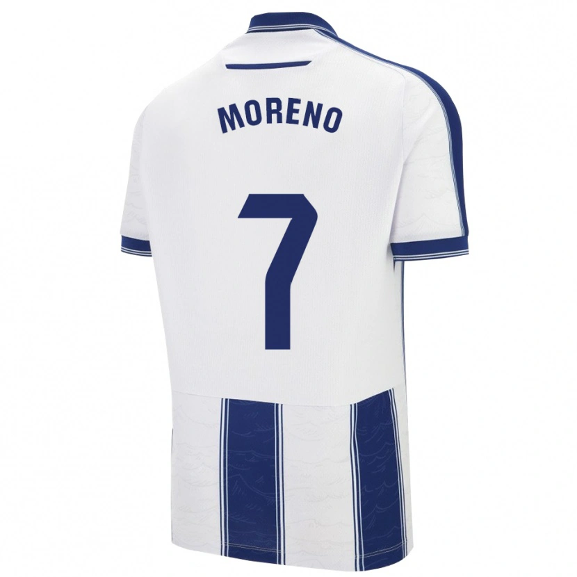 Danxen Dame Álvaro Moreno #7 Marineblå Hvit Bortetrøye Drakt Trøye 2025/26 Skjorter T-Skjorte