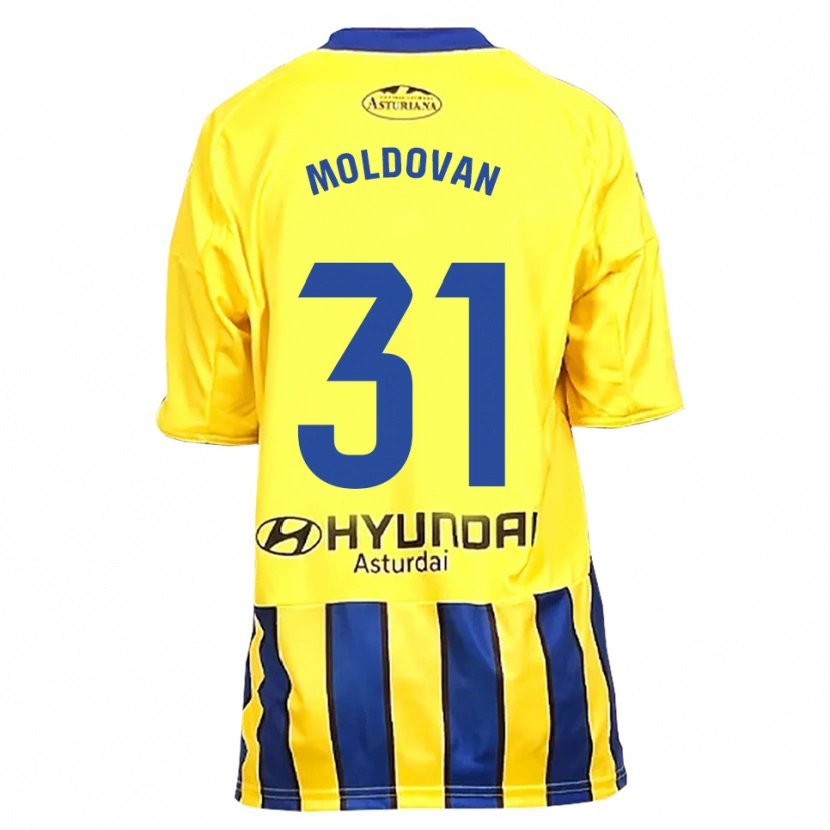 Danxen Dame Horațiu Moldovan #31 Gul Blå Bortetrøye Drakt Trøye 2025/26 Skjorter T-Skjorte