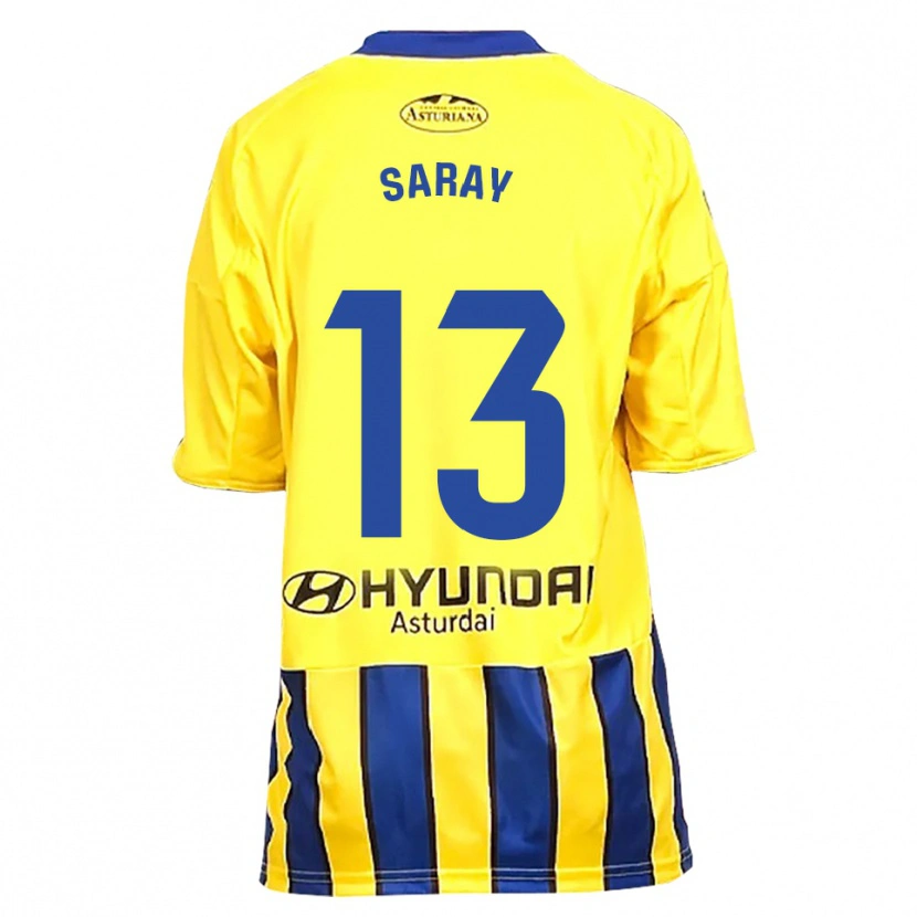 Danxen Dame Saray Vázquez Alonso #13 Gul Blå Bortetrøye Drakt Trøye 2025/26 Skjorter T-Skjorte