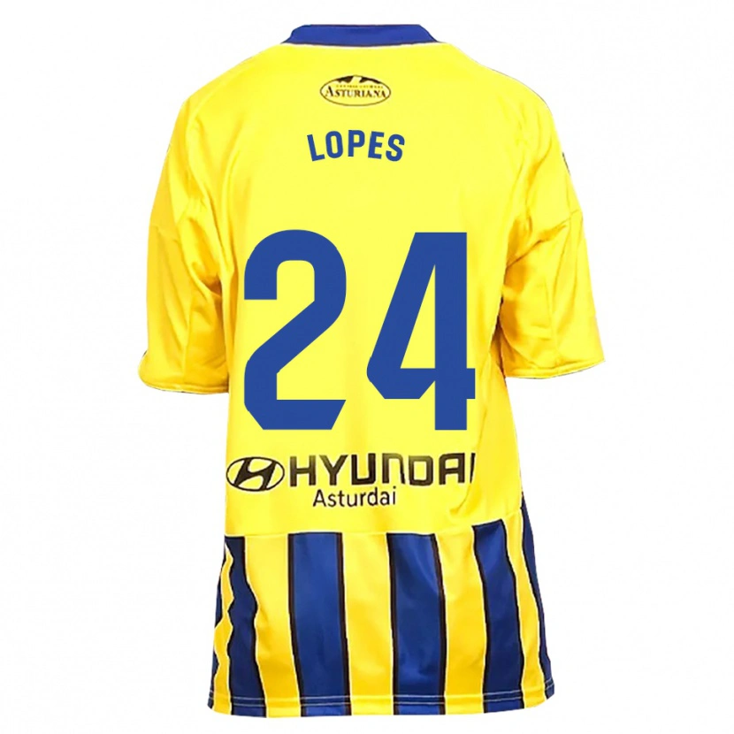 Danxen Dame Marcos Lopes #24 Gul Blå Bortetrøye Drakt Trøye 2025/26 Skjorter T-Skjorte