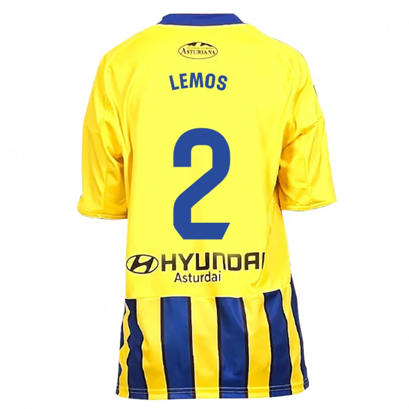 Danxen Dame Álvaro Lemos #2 Gul Blå Bortetrøye Drakt Trøye 2025/26 Skjorter T-Skjorte