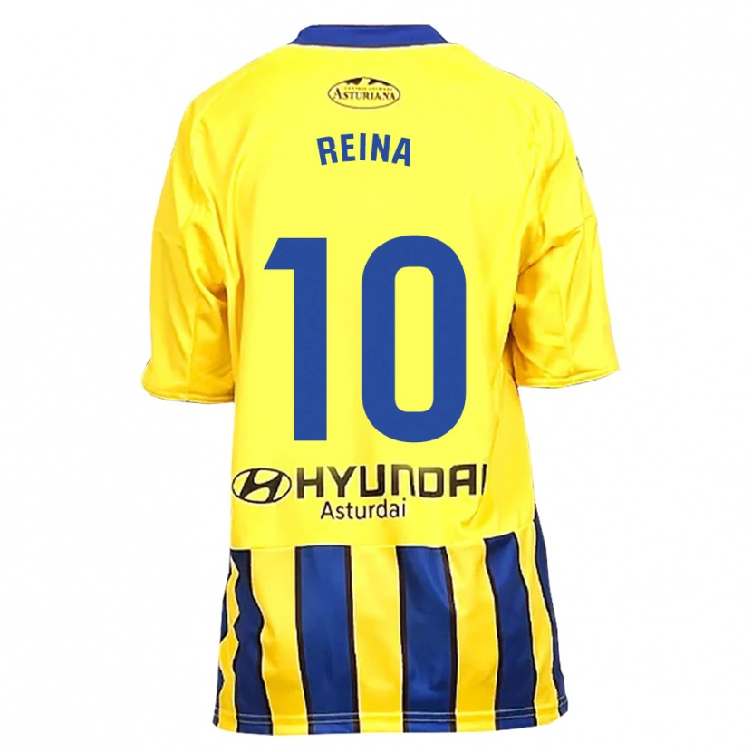 Danxen Dame Alberto Reina #10 Gul Blå Bortetrøye Drakt Trøye 2025/26 Skjorter T-Skjorte