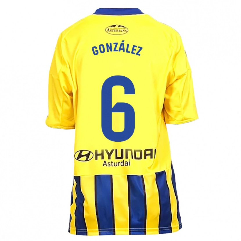 Danxen Dame Yayo González #6 Gul Blå Bortetrøye Drakt Trøye 2025/26 Skjorter T-Skjorte